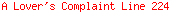 A Lover's Complaint Line 224